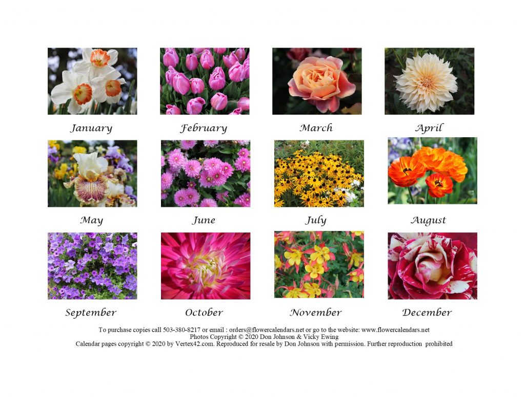 Calendars for Flower Lovers