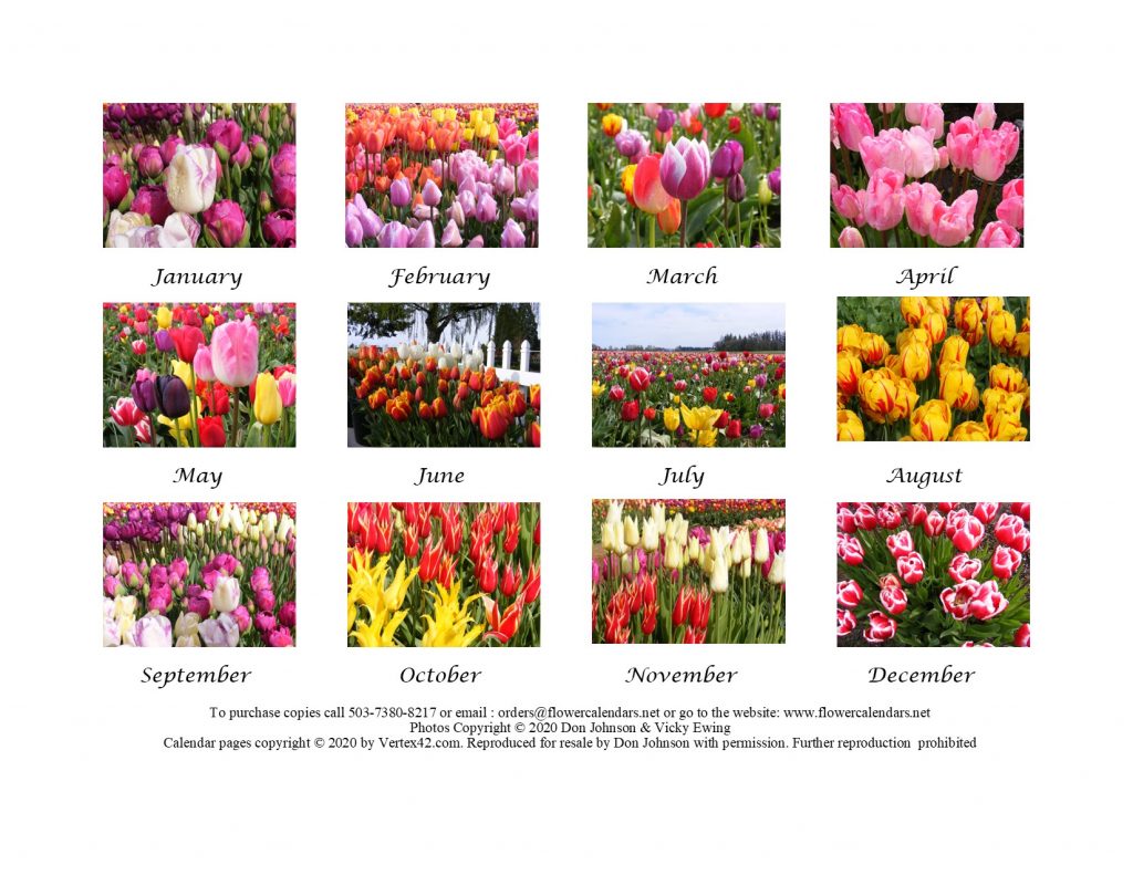Calendars for Flower Lovers